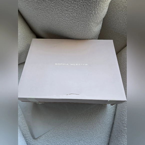 Sophia Webster, Dina Gem Slide, Silver & Pearl, Size 8/39 - NIB! - Picture 9 of 12